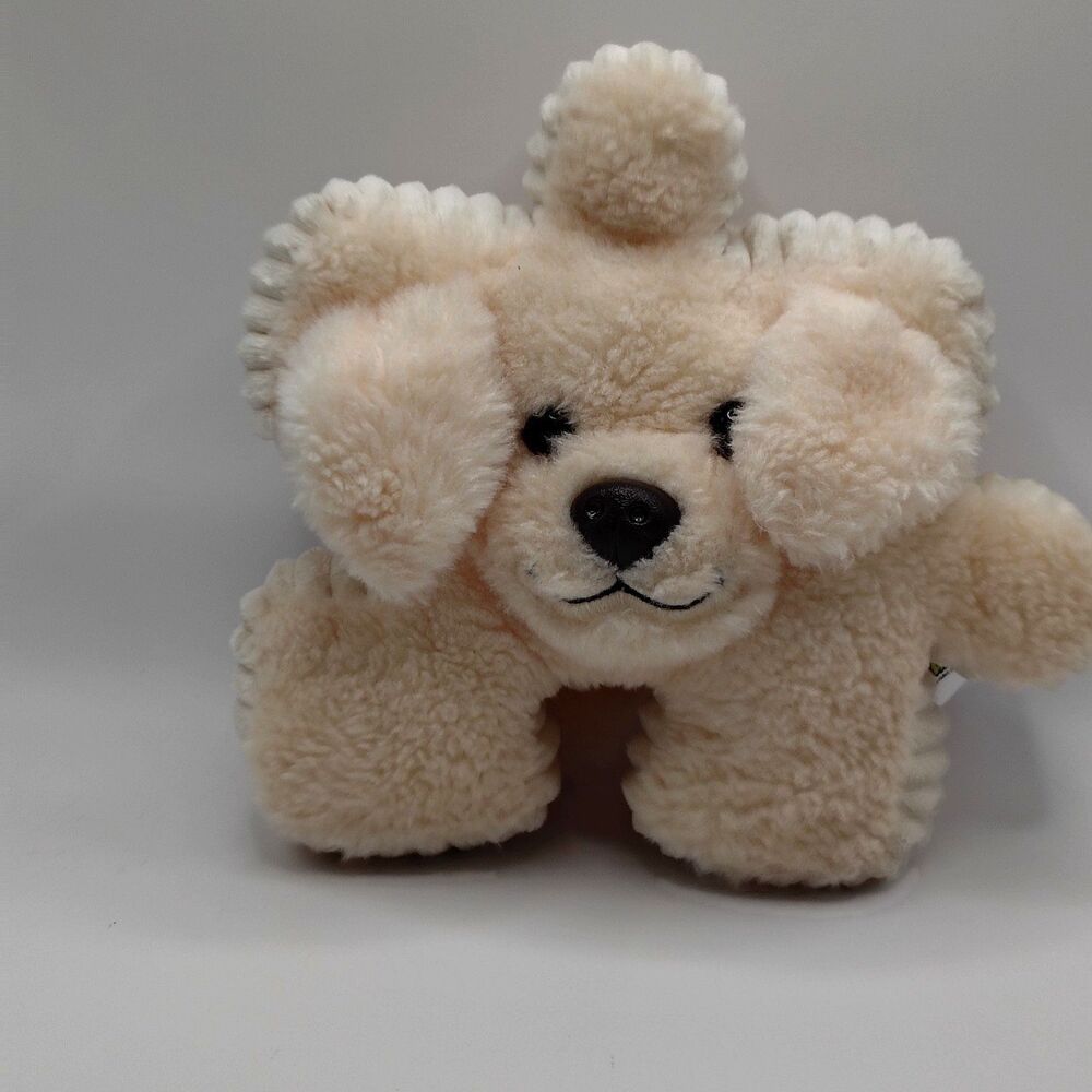 Pluzzles Cream Dog Poodle Interlocking Puzzle Piece Plush Stuffed Animal 2024